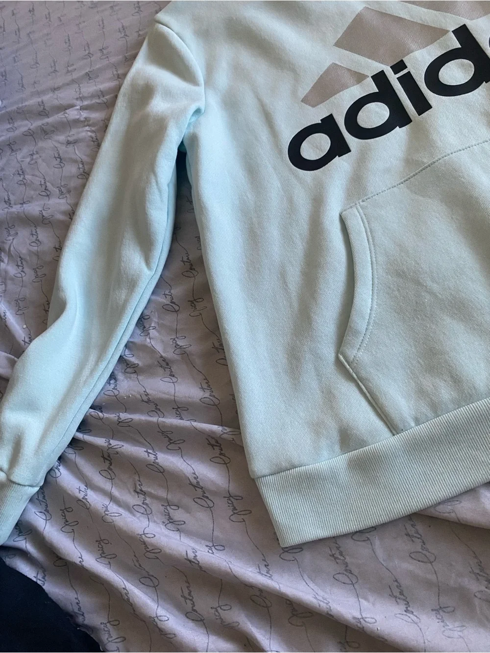 adidas Light Blue Pullover Hoodie with matching pants